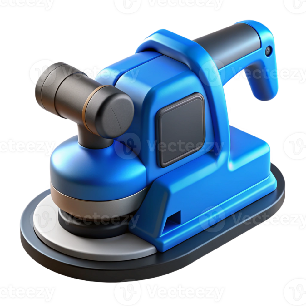 Blue 3D Model of a Polisher png