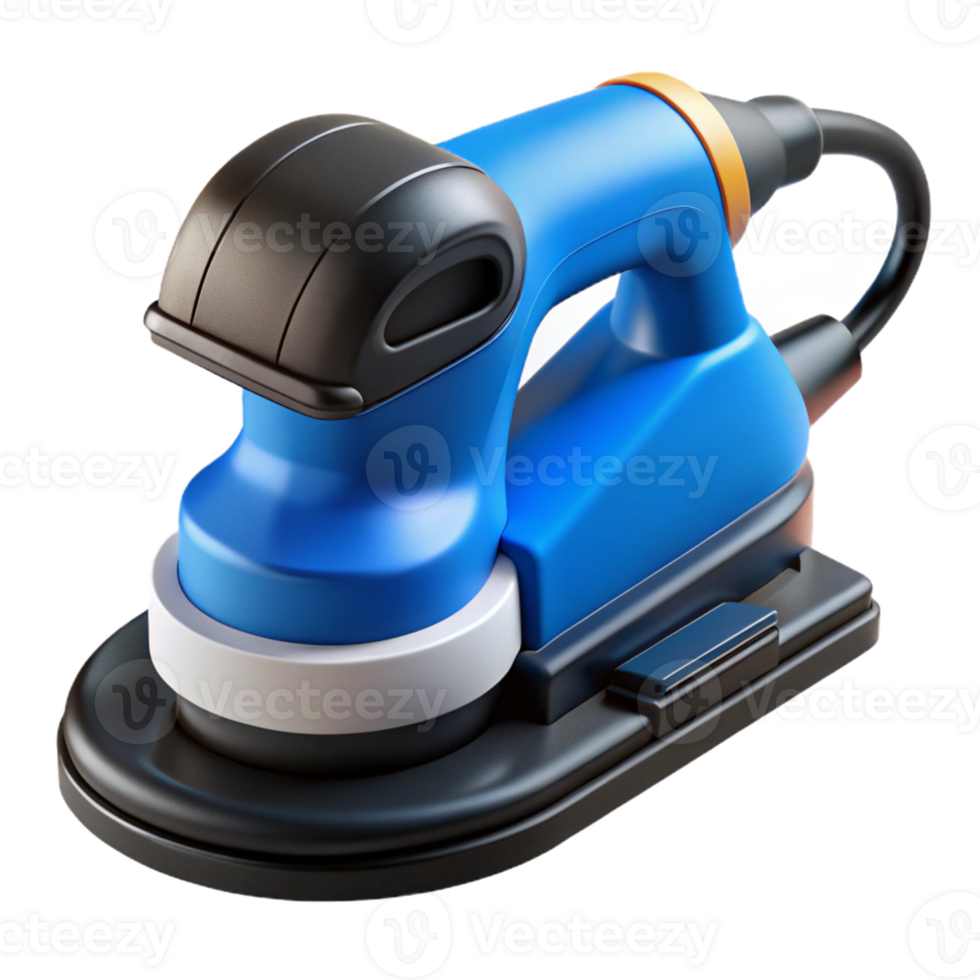 3D Model of a Blue Electric Sander png