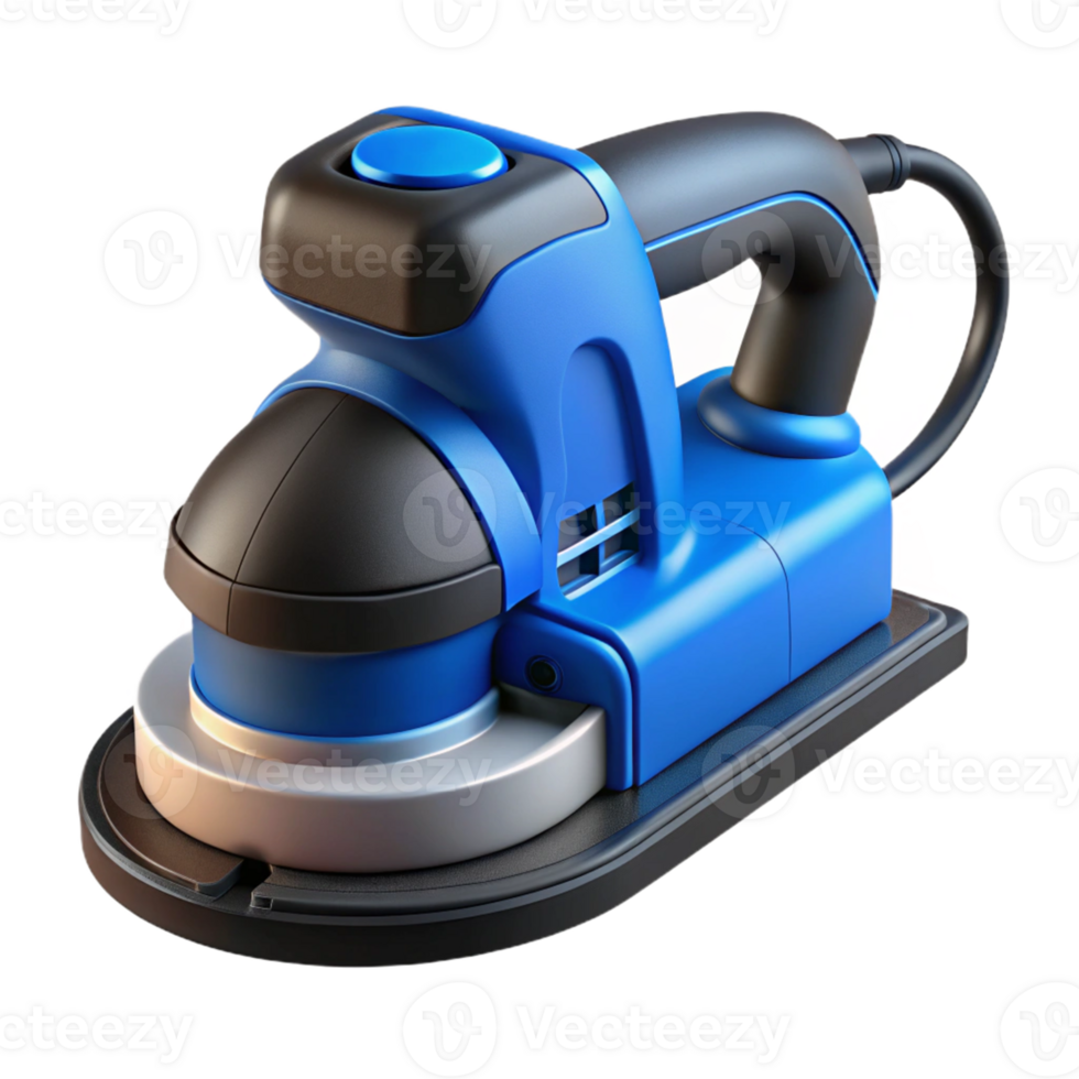 Blue Electric Sander 3D Illustration png