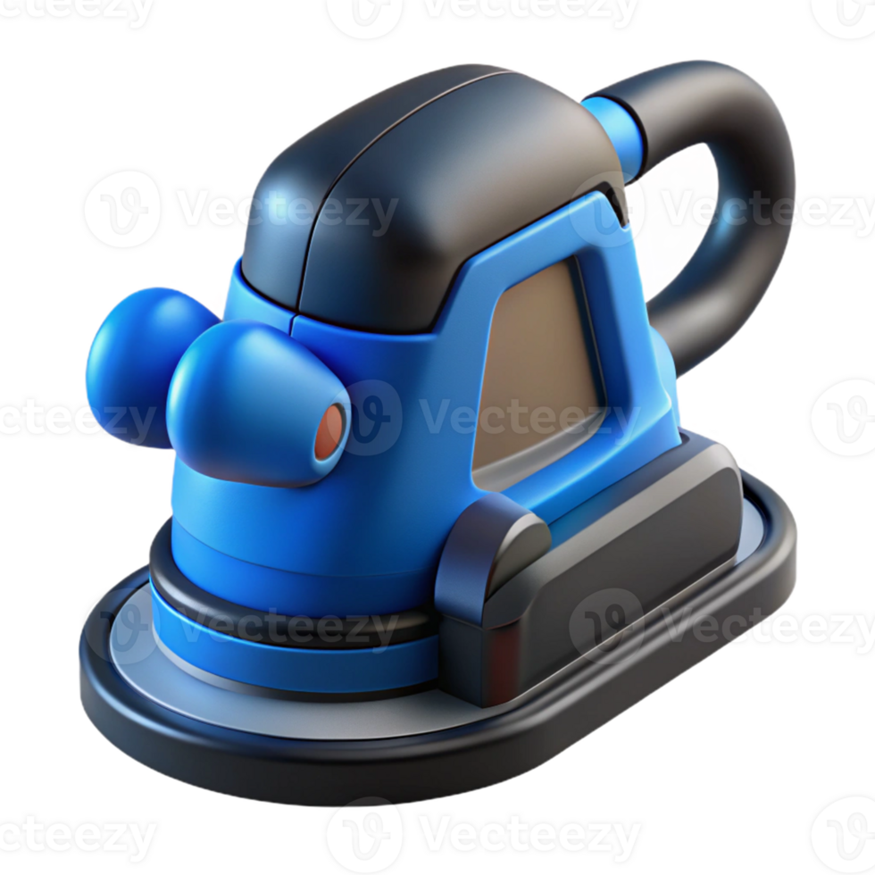 Blue and Black 3D Render of a Sander png