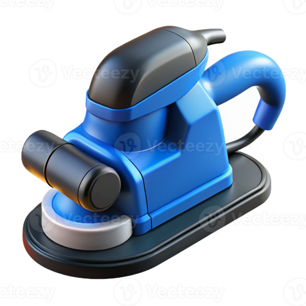 Blue Electric Sander 3D Model Render png