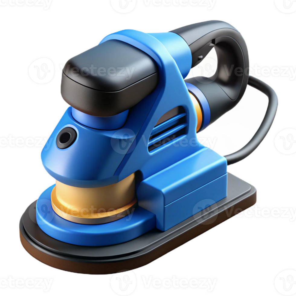 3D Render Blue Electric Sander Tool png