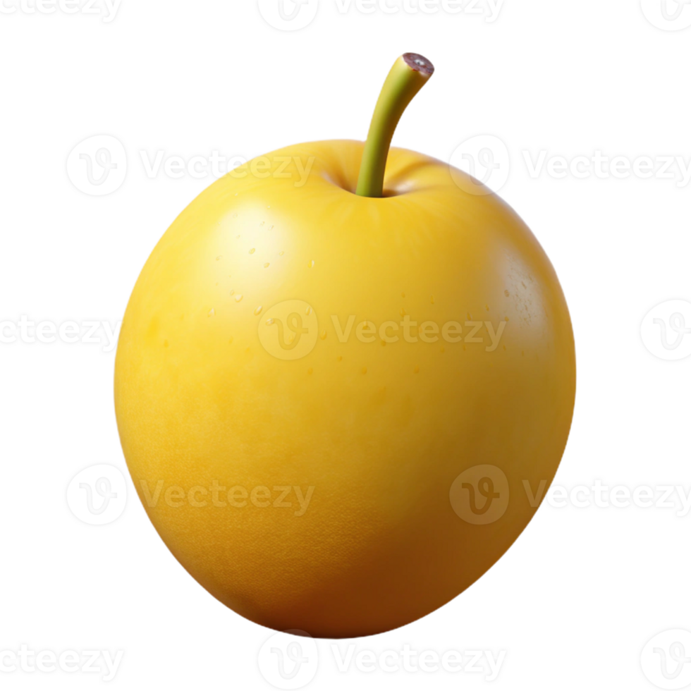 3D Render Yellow Plum Illustration png