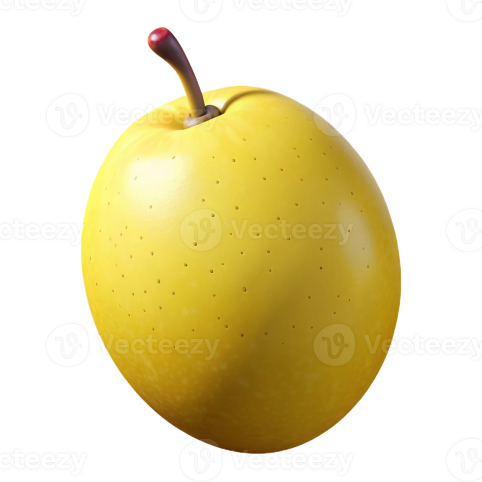 Yellow Fruit 3D Render png