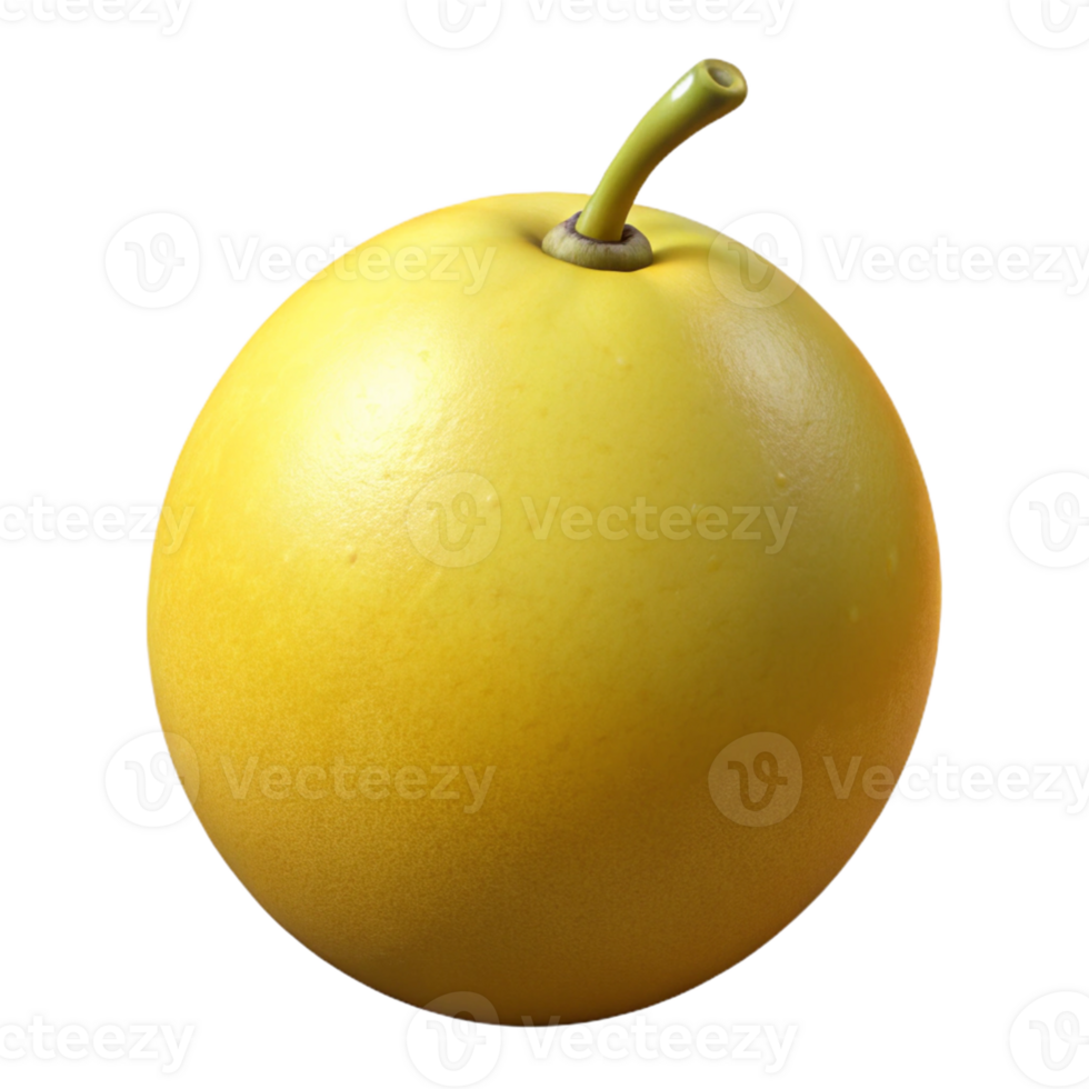 3D Render Yellow Fruit Illustration png