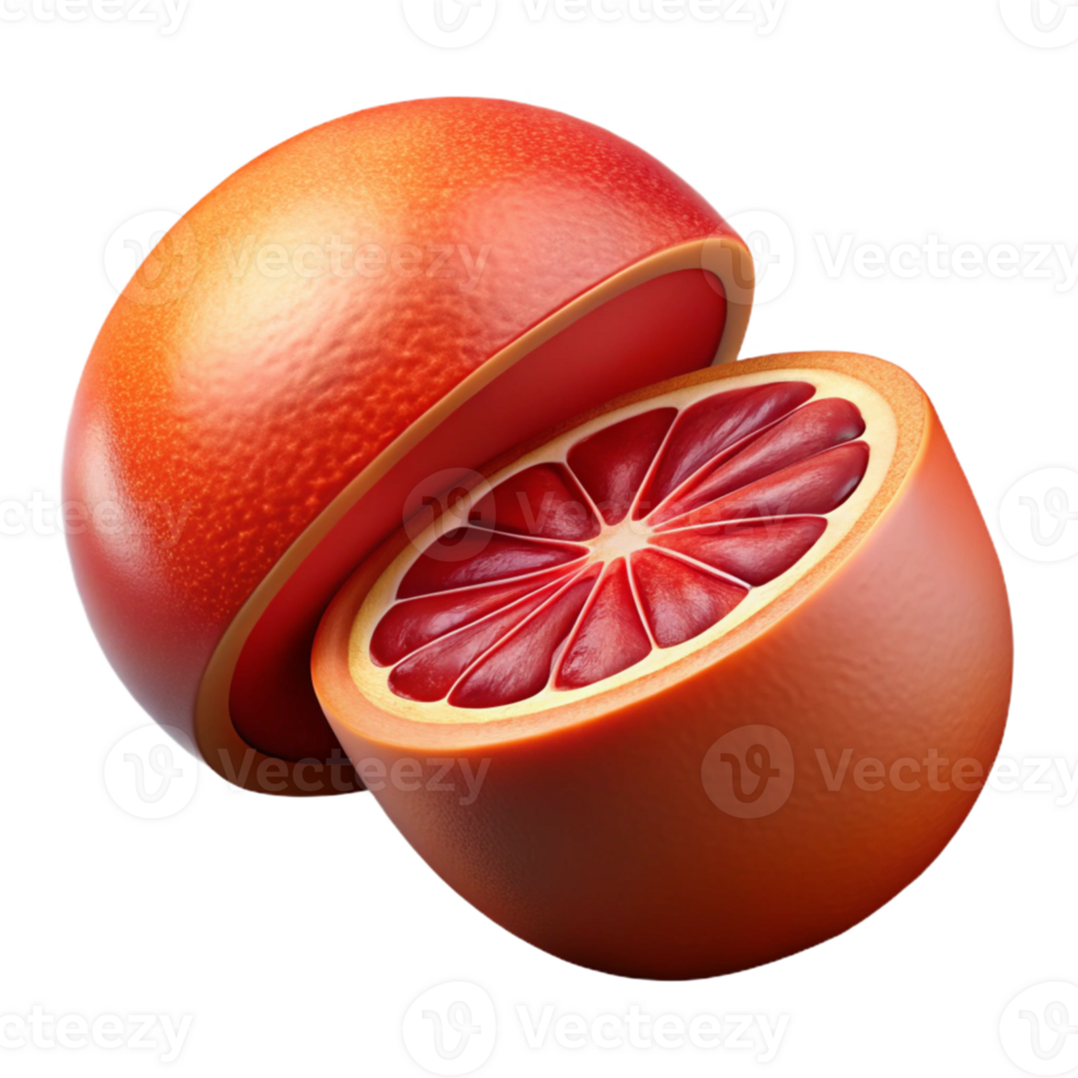 3D Render of a Juicy Grapefruit png