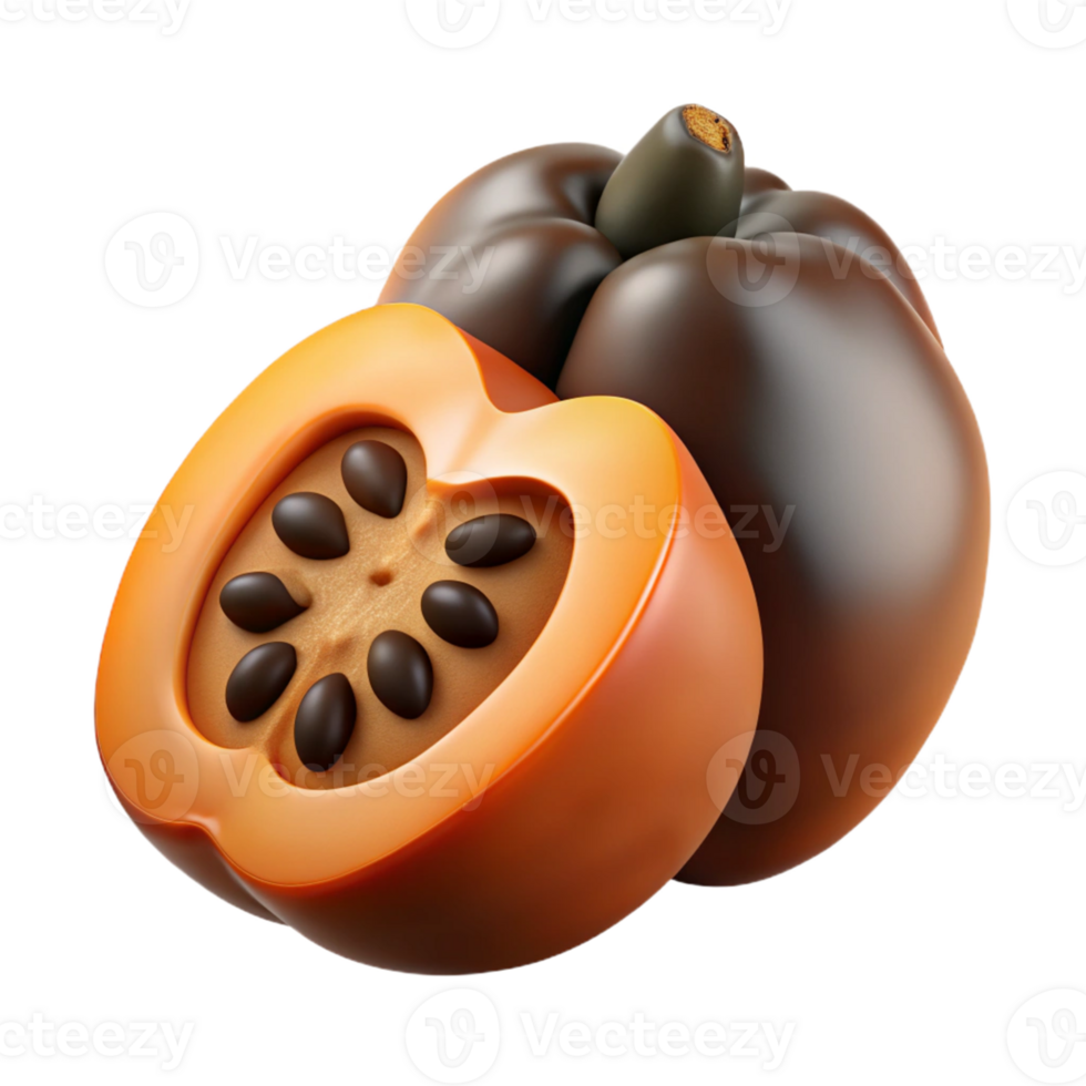 3D Render Orange and Brown Peppers png