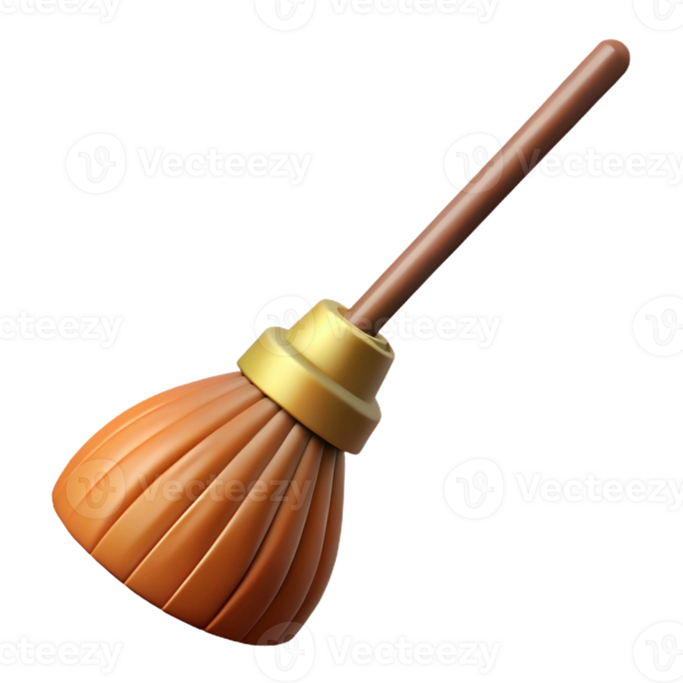 3D Broom Illustration png