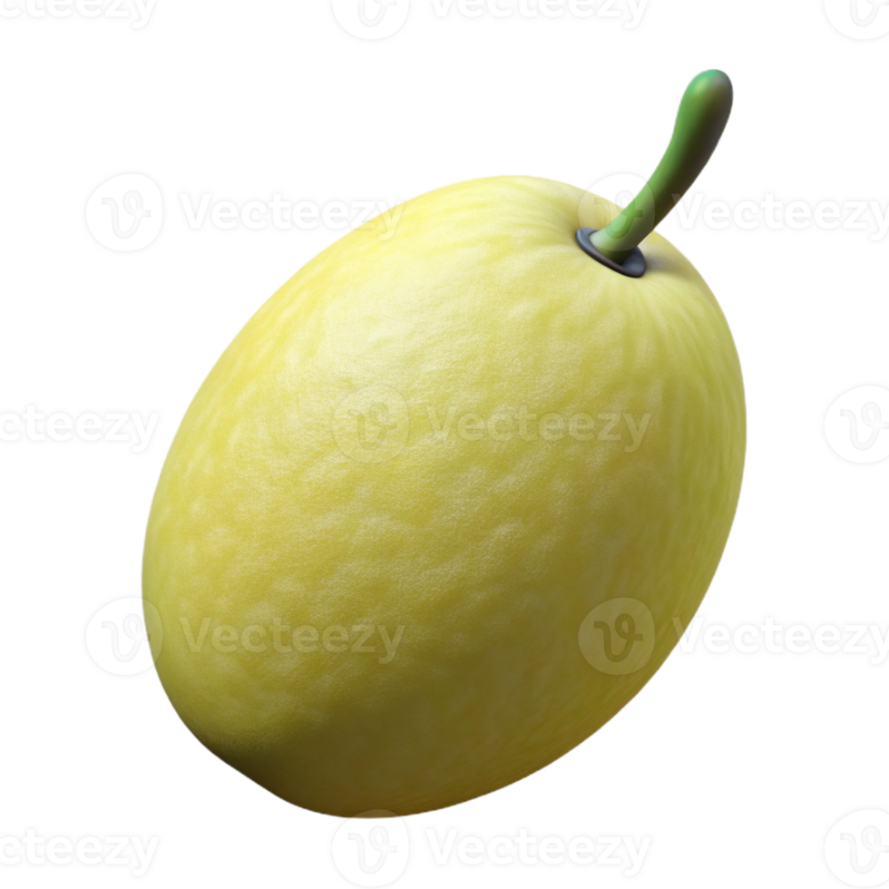 3D Render of a Yellow Olive png