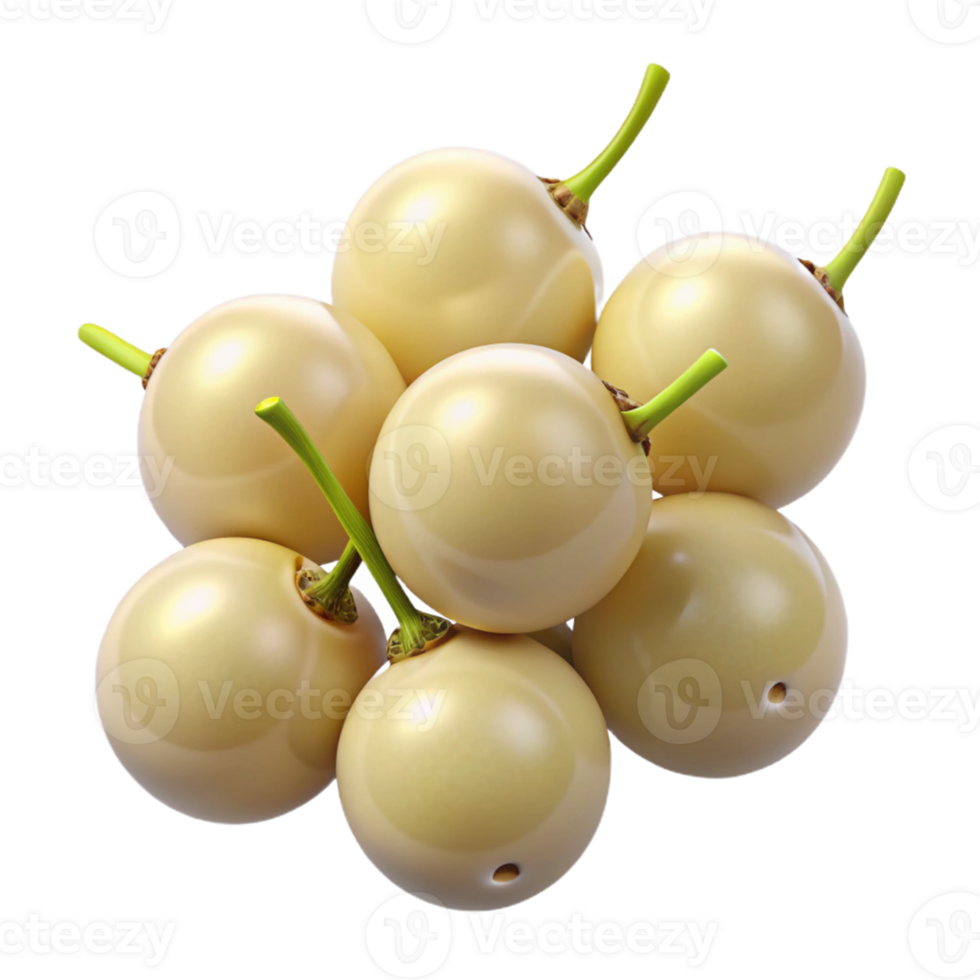 Creamy Pearl Fruit 3D Illustration png