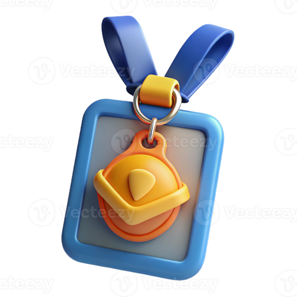 3D Render of Achievement Medal Icon png