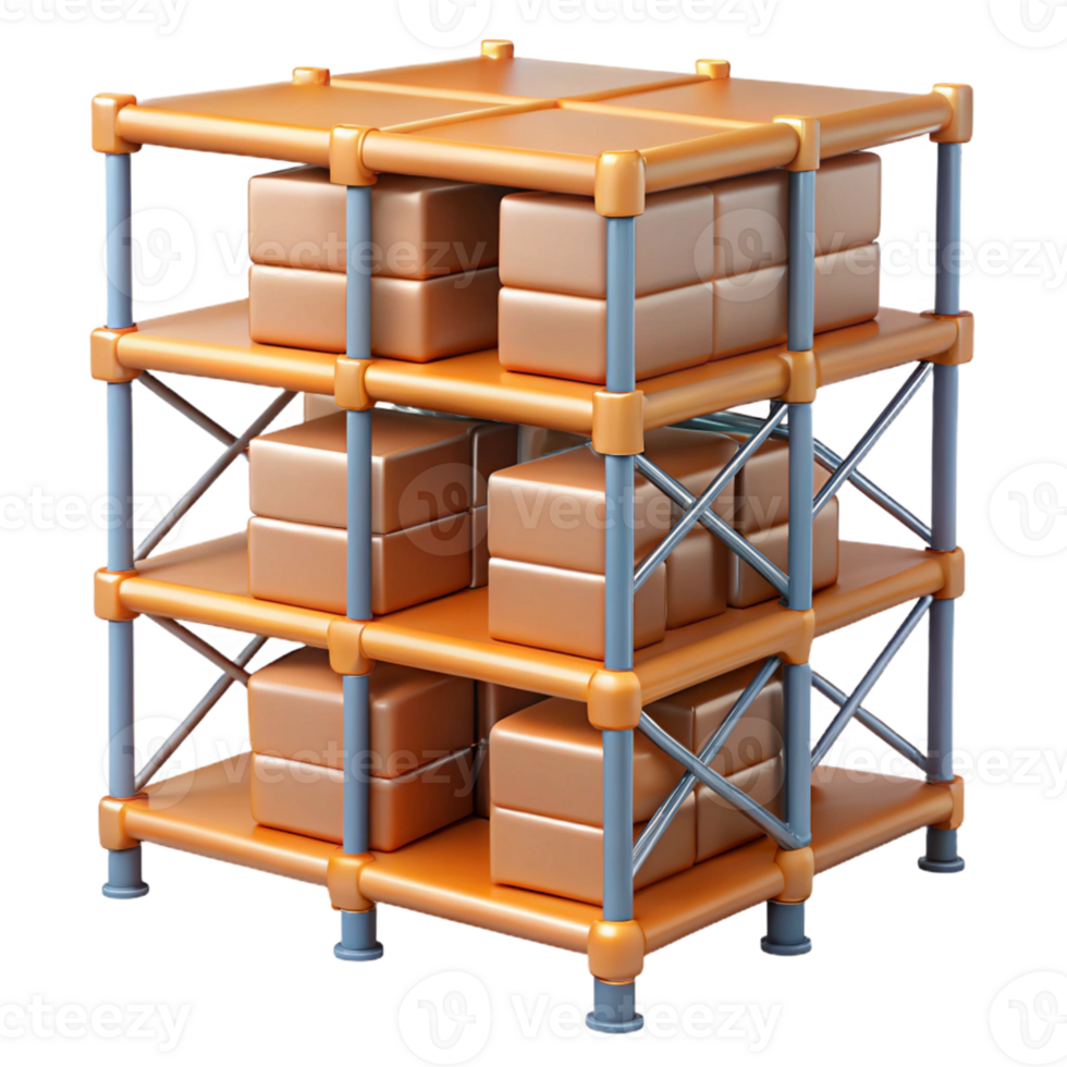 3D Render of Warehouse Racking System png