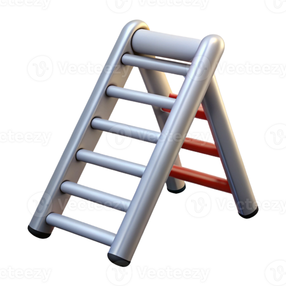 3D Render of a Metal Ladder png