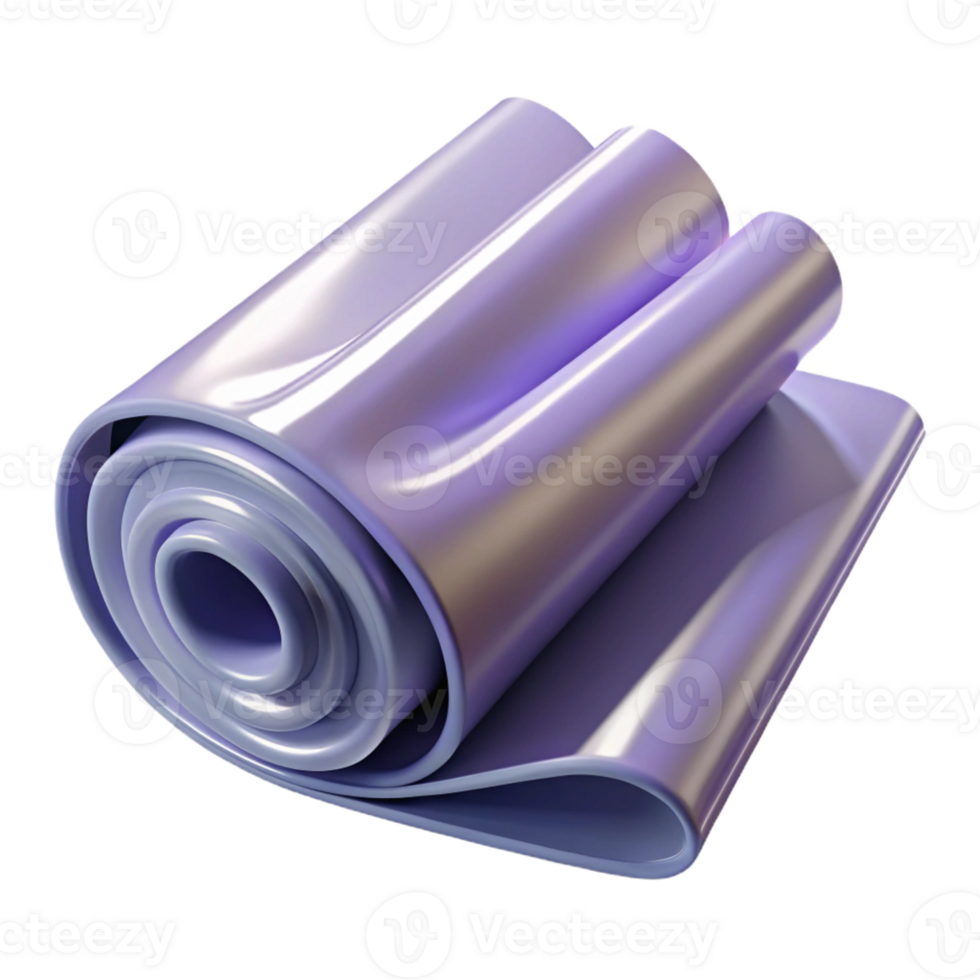 Purple Rolled Material 3D Render png