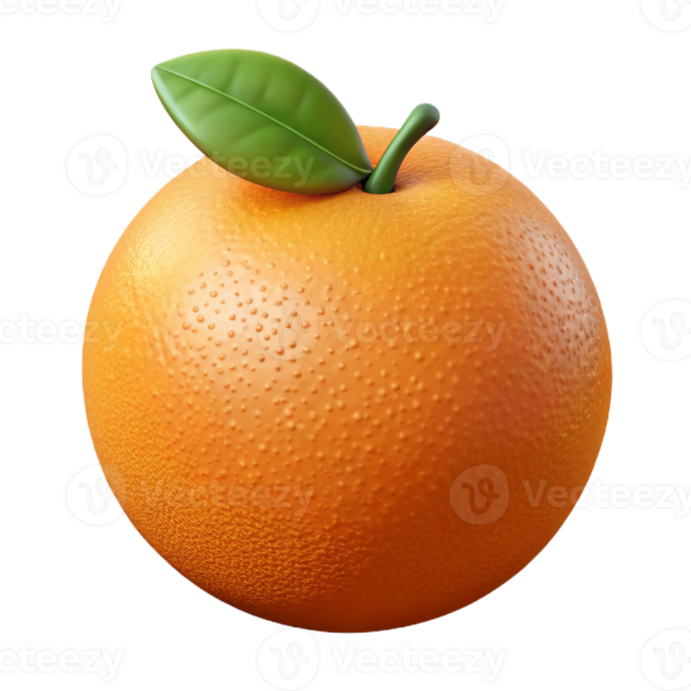 3D Render of a Juicy Orange png