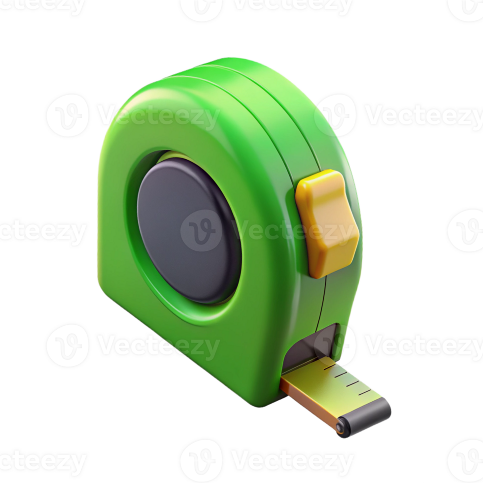 Green 3D Tape Measure Illustration png