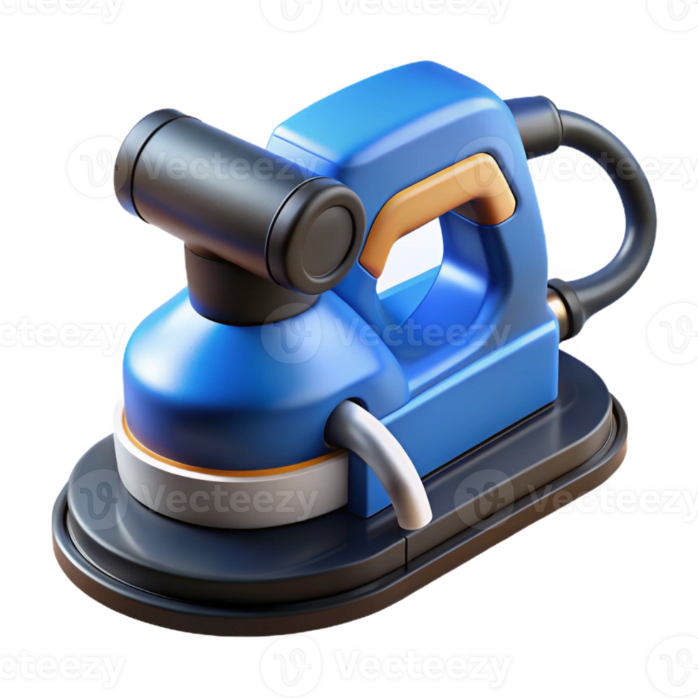 3D Render Blue Portable Machine Illustration png