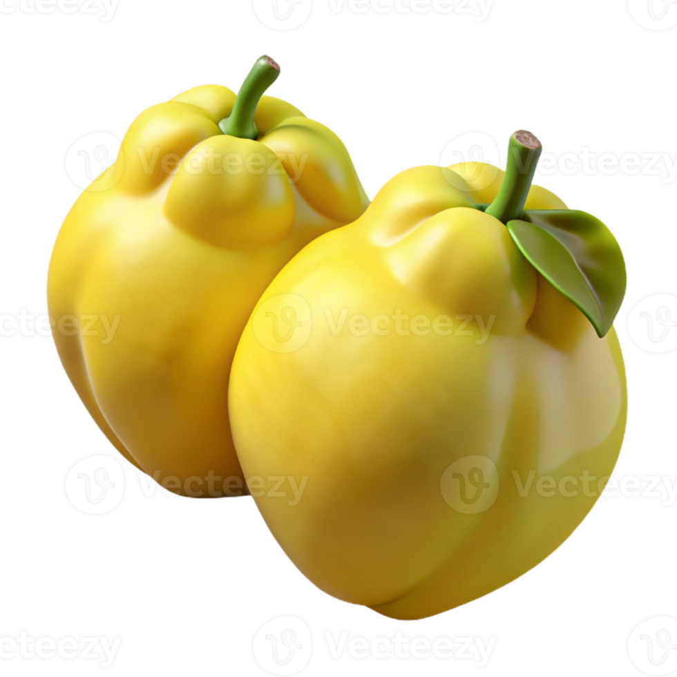 3D Render of Two Quinces png