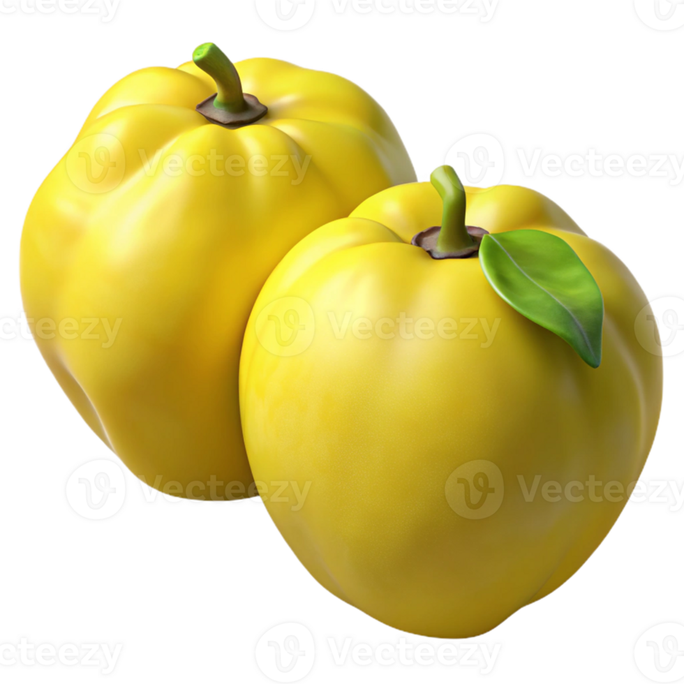 3D Render of Two Quinces png