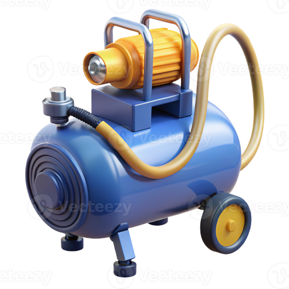 3D Render of a Portable Air Compressor png