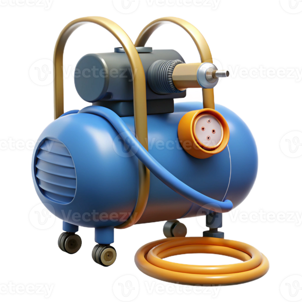 3D Render Air Compressor Illustration png