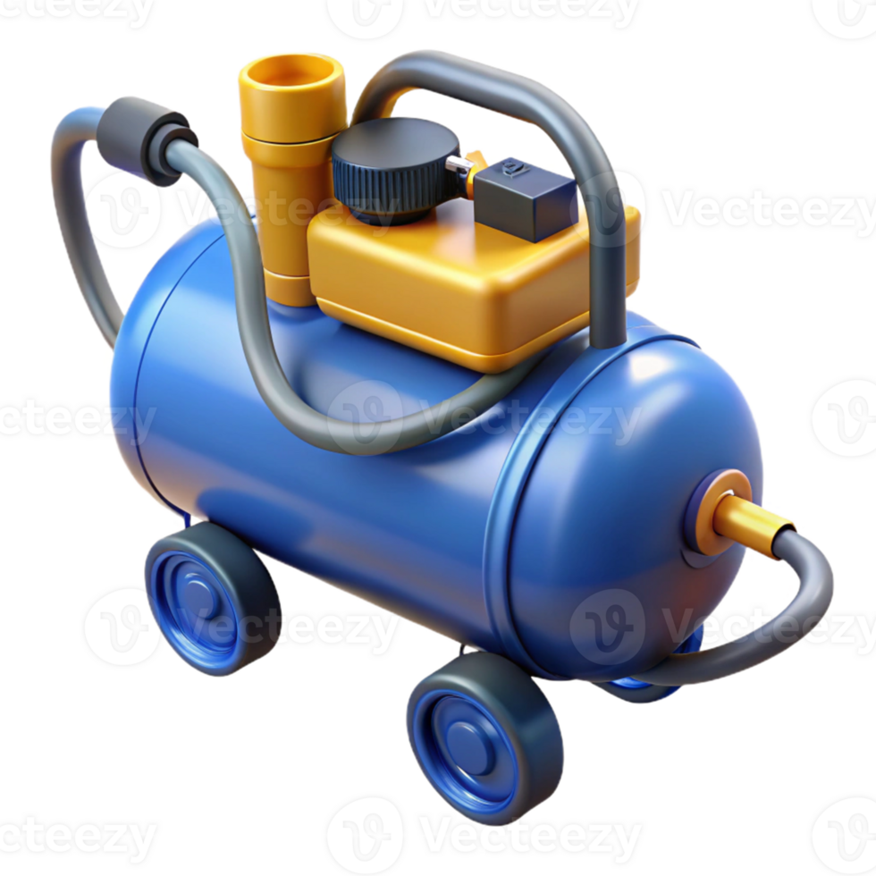 3D Render Air Compressor Illustration png