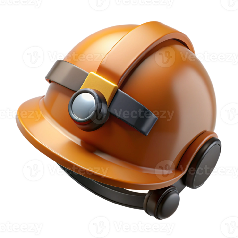 Orange 3D Model Hard Hat Illustration png