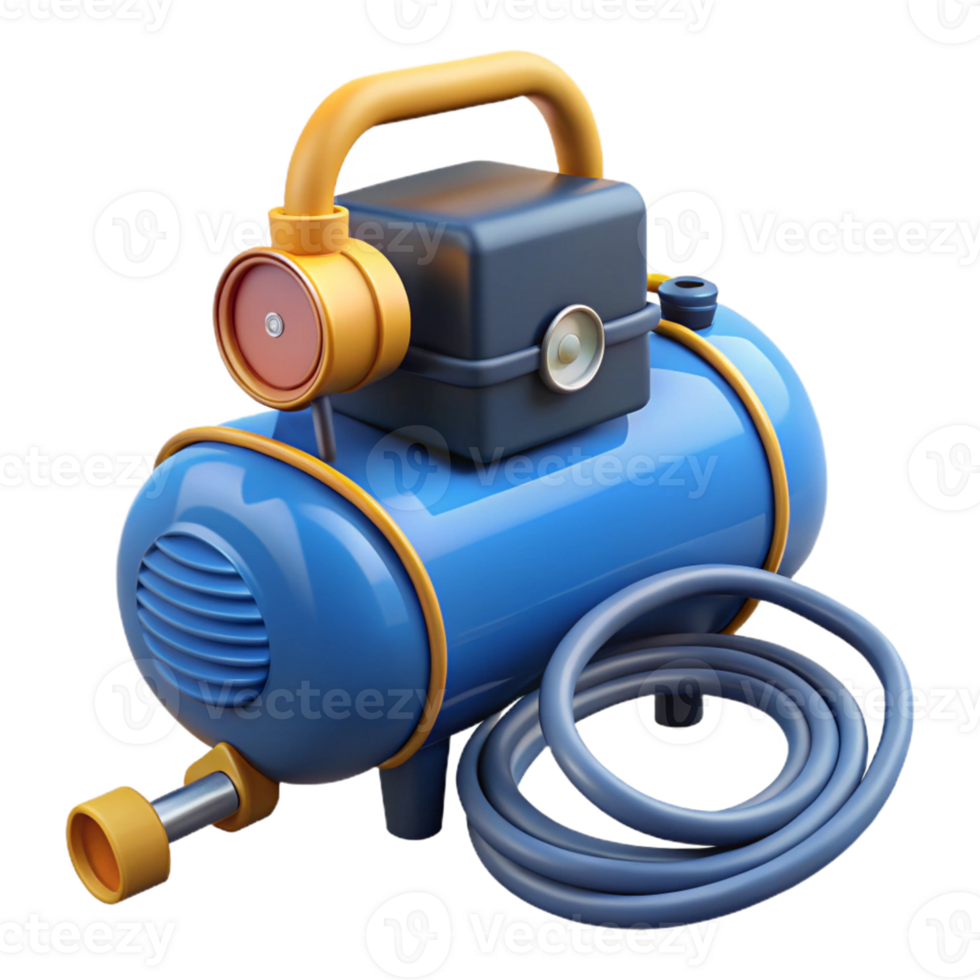 3D Render Air Compressor Illustration png