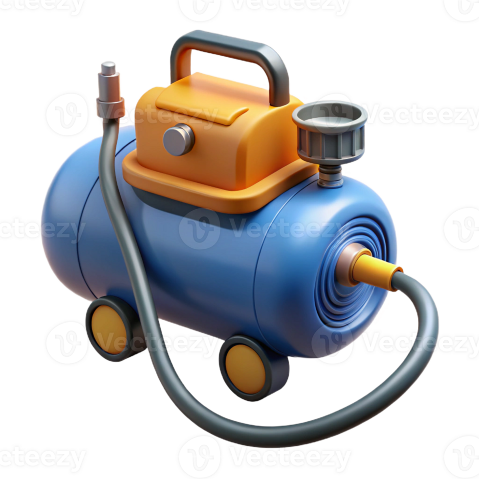 3D Render Air Compressor Illustration png