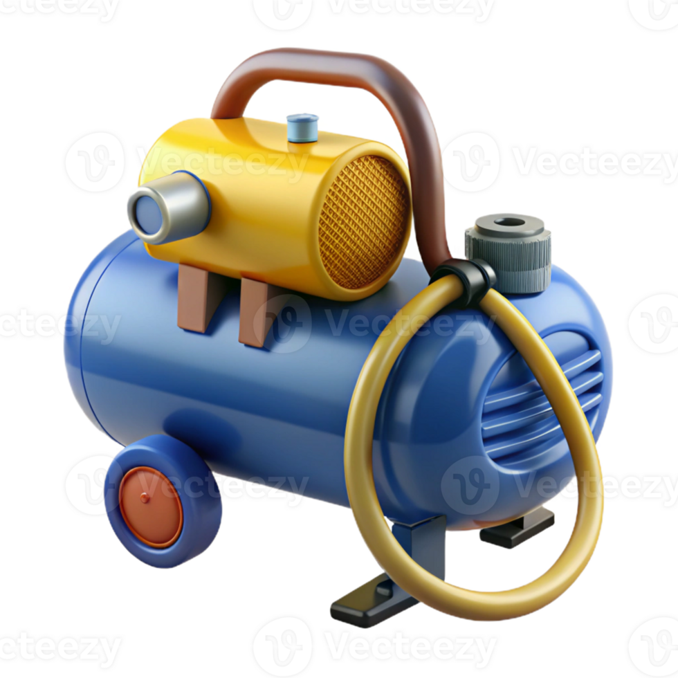 3D Render Air Compressor Illustration png