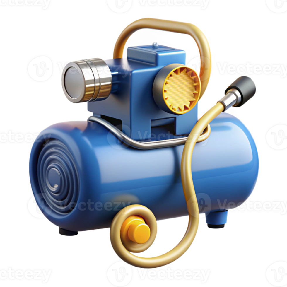 3D Render Air Compressor Illustration png