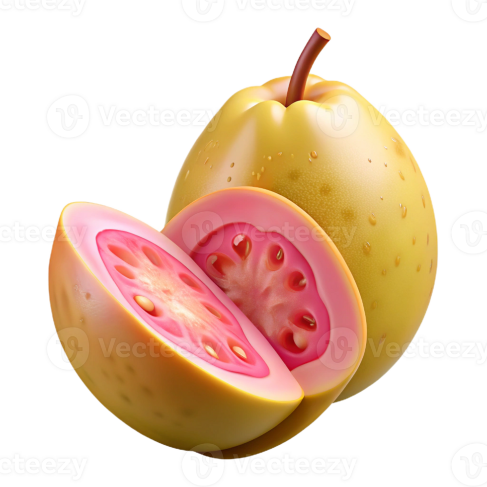 3D Render of Guava Fruit Slices png