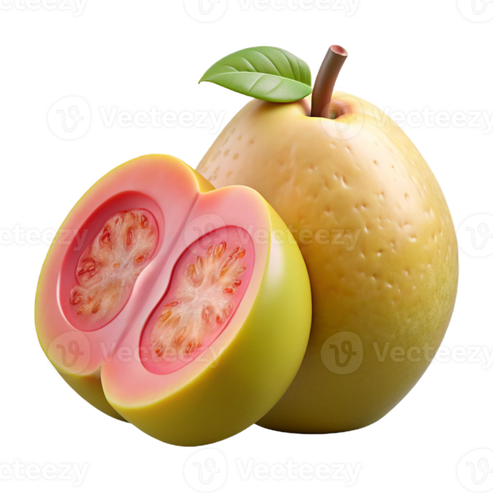 3D Render of Guava Fruit png