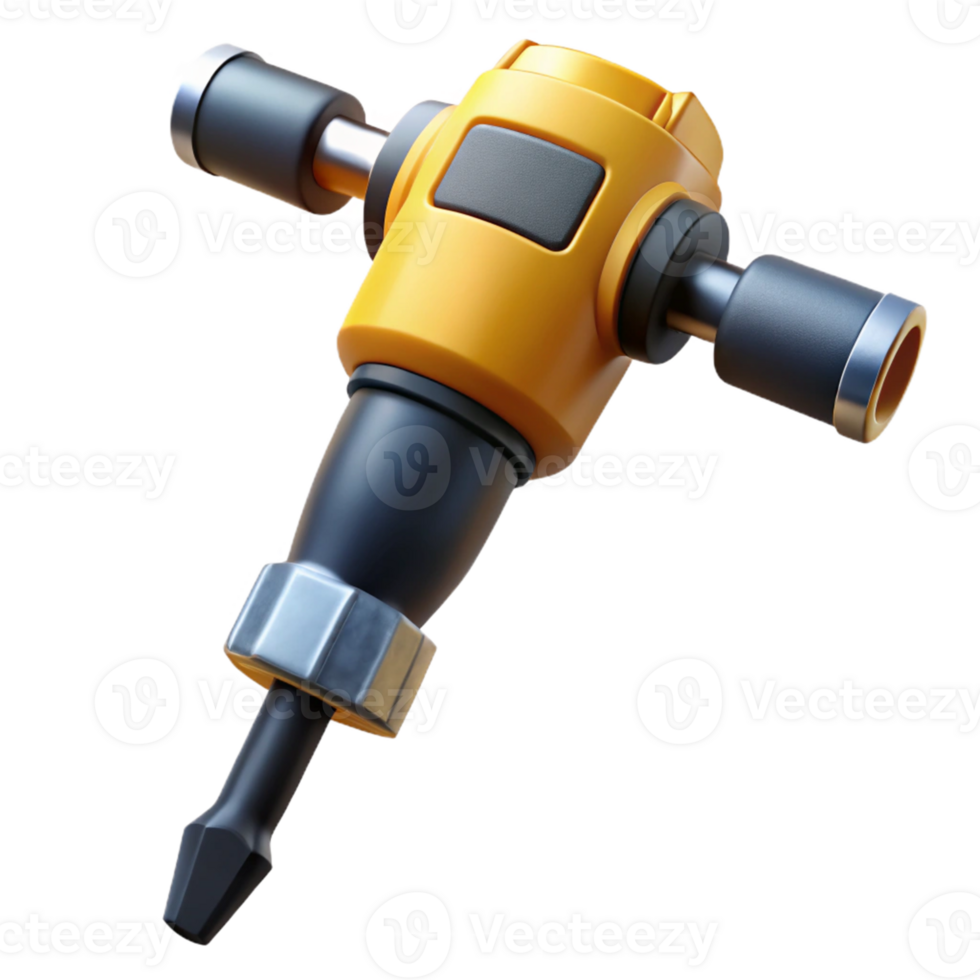 3D Model Yellow and Black Demolition Hammer png