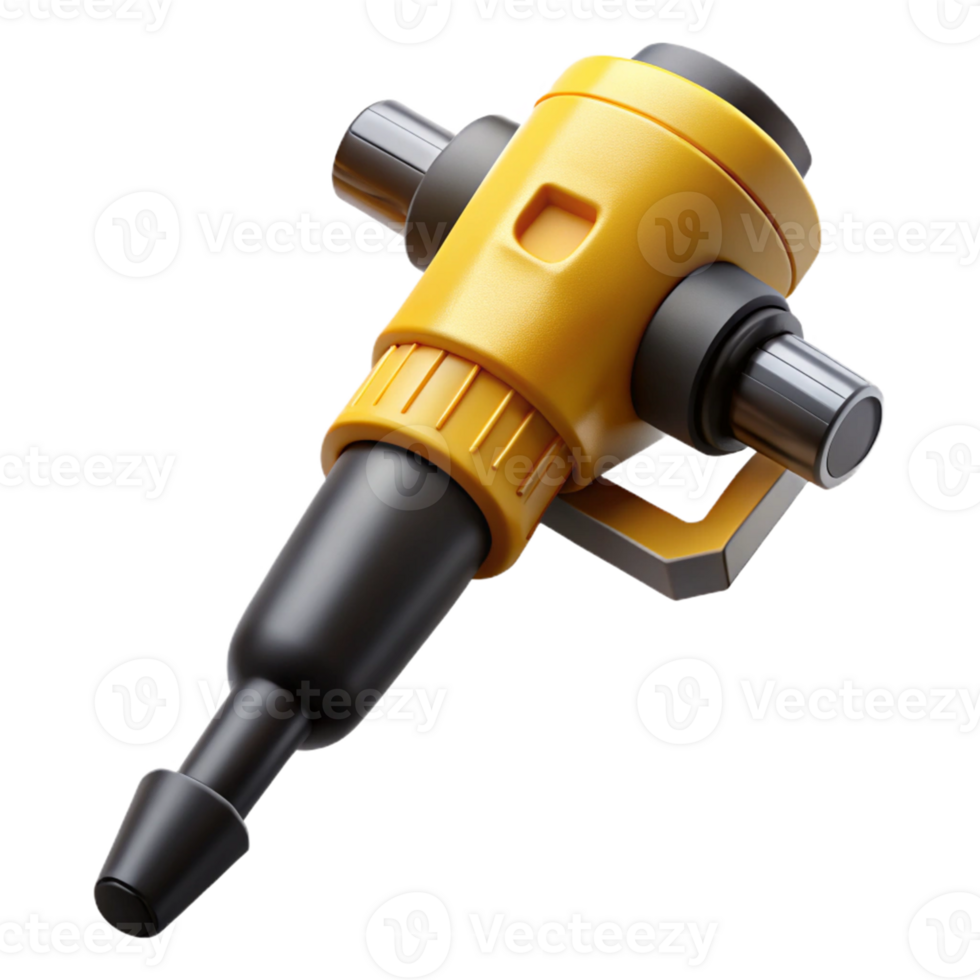 3D Render Yellow and Black Tool Illustration png