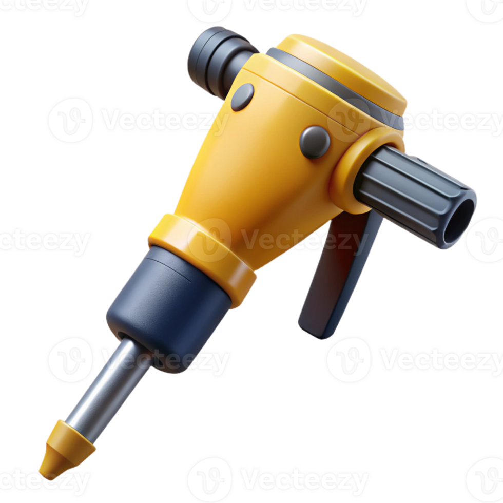 3D Render Yellow and Blue Power Tool Illustration png