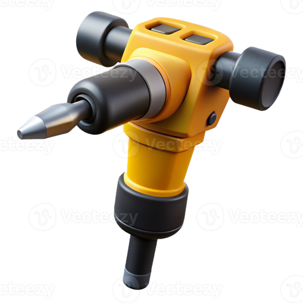 3D Model Yellow Demolition Hammer Illustration png