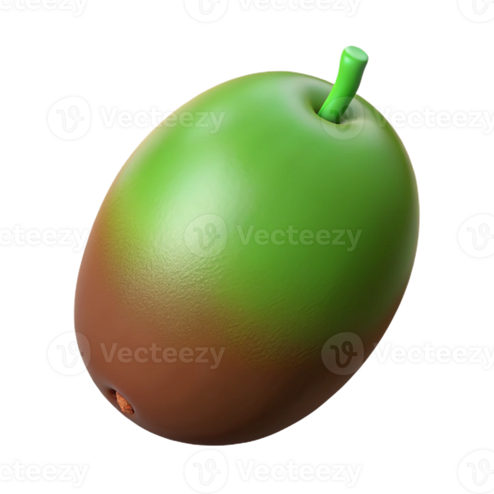 3D Render Green Olive Fruit png