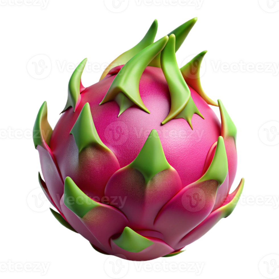3D Render of a Dragon Fruit png