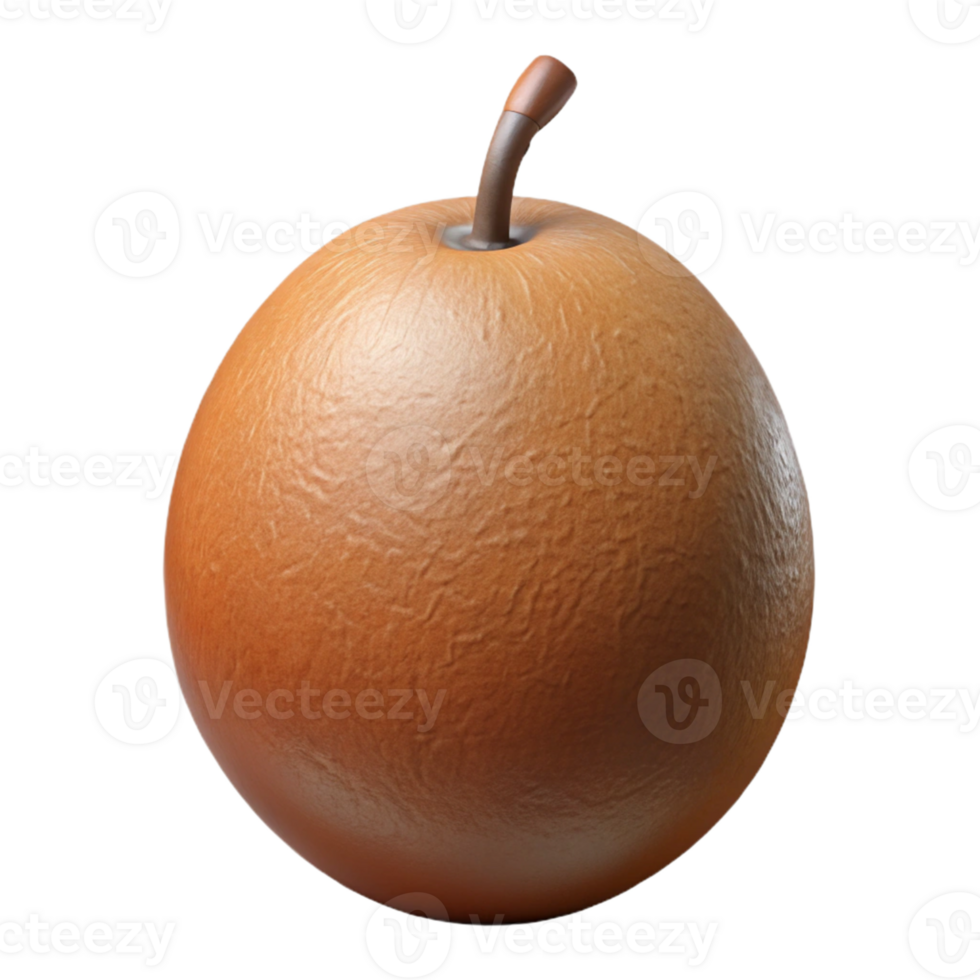 3D Render Brown Pear Fruit Illustration png