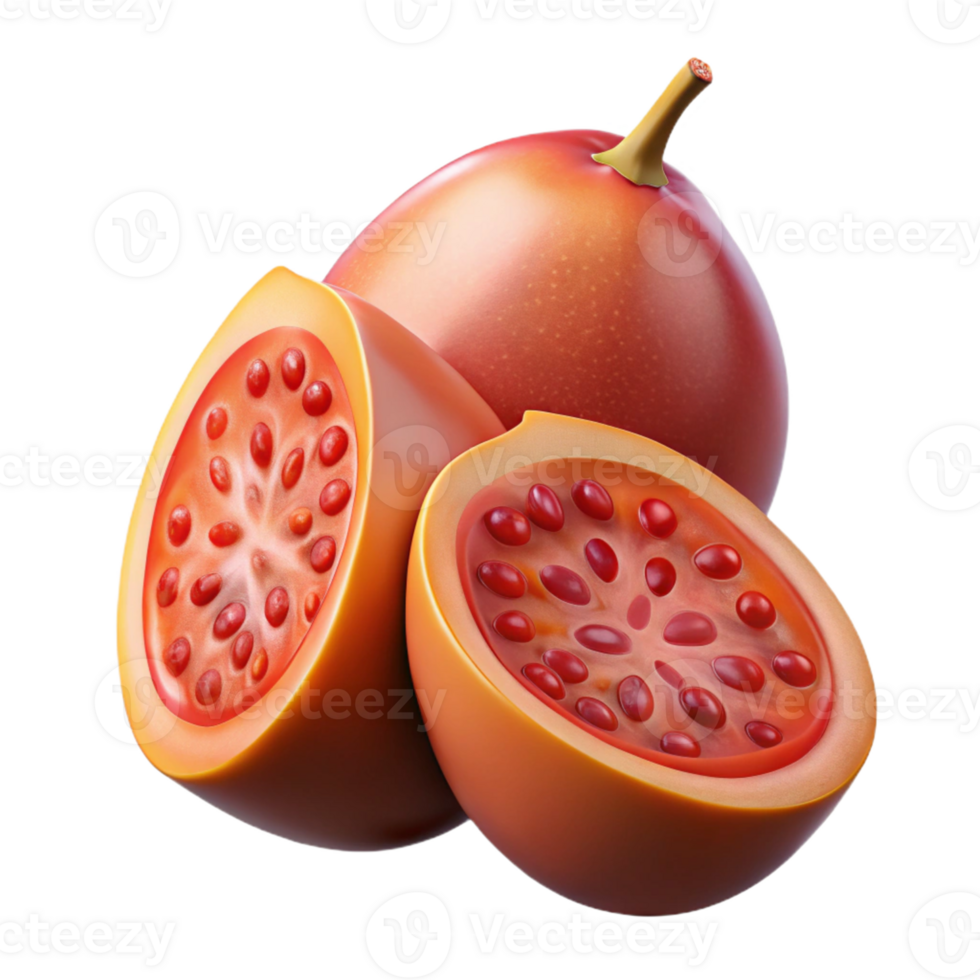 3D Render of Two Halved Tree Tomatos png