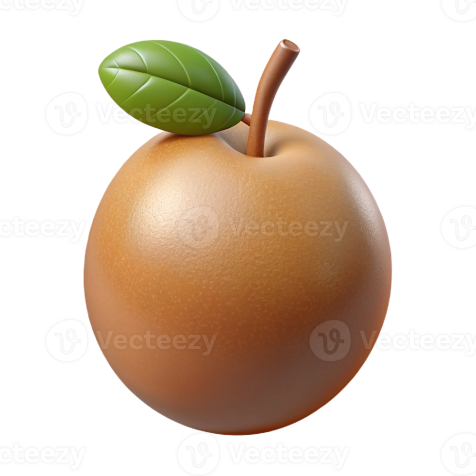 3D Render of a Ripe Pear png