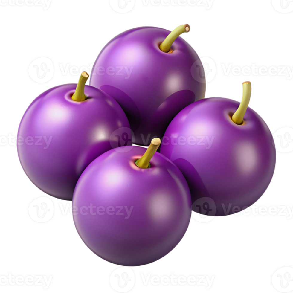 3D Render Purple Plums png