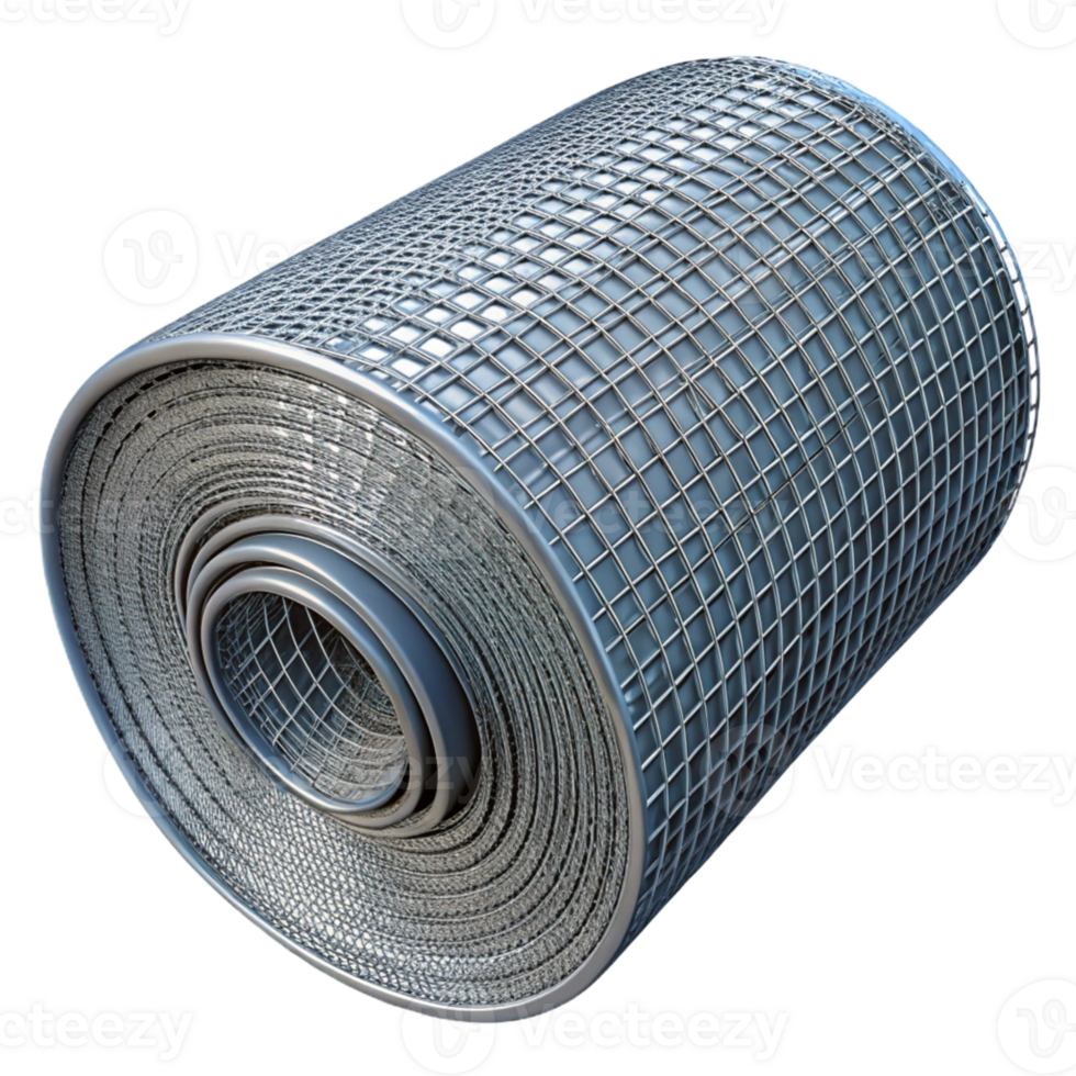 Rolled Metal Mesh 3D Illustration png