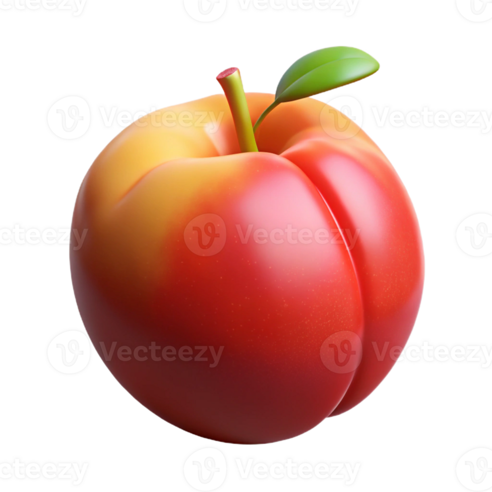 3D Render of a Red Plum png