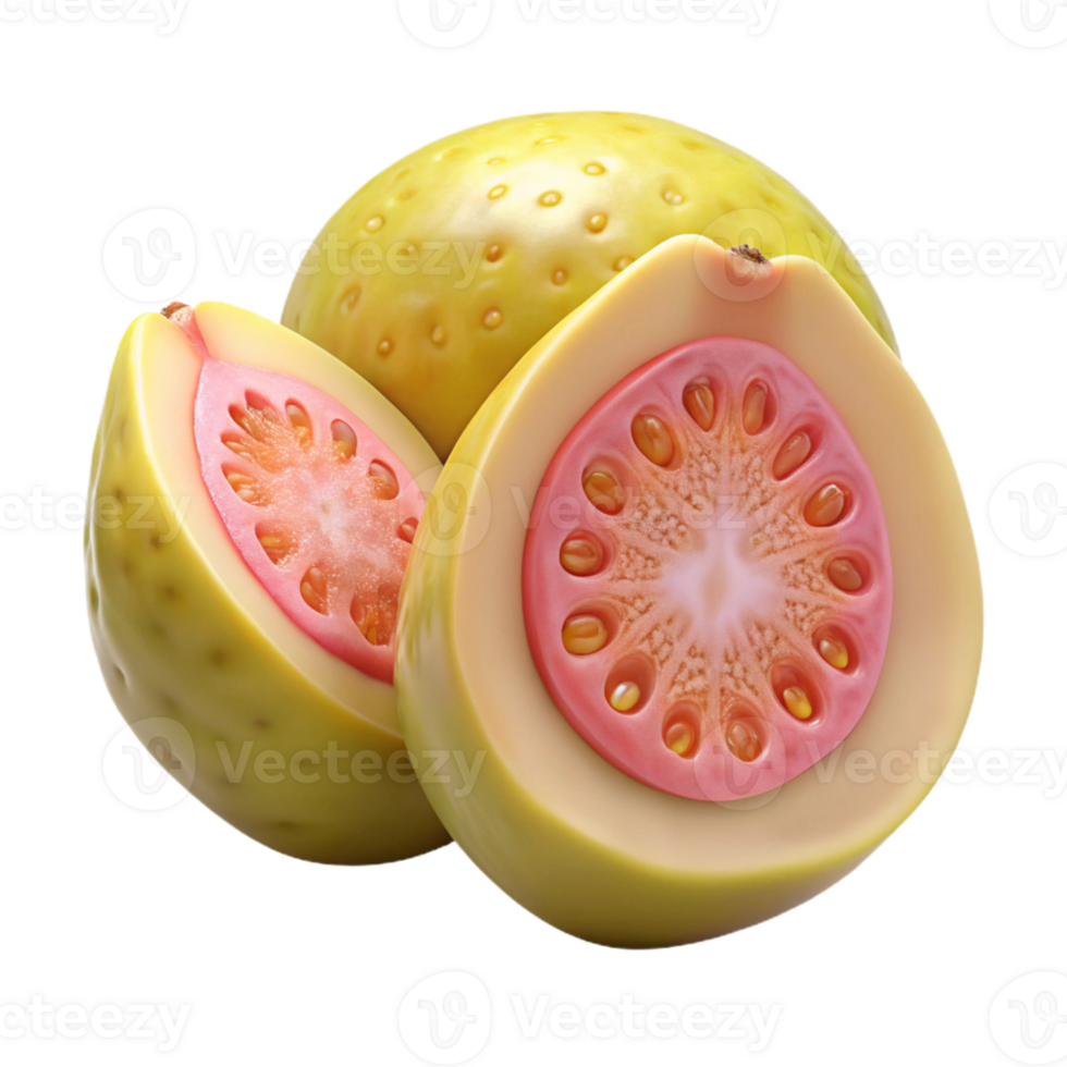 3D Render of Guava Fruit Slices png