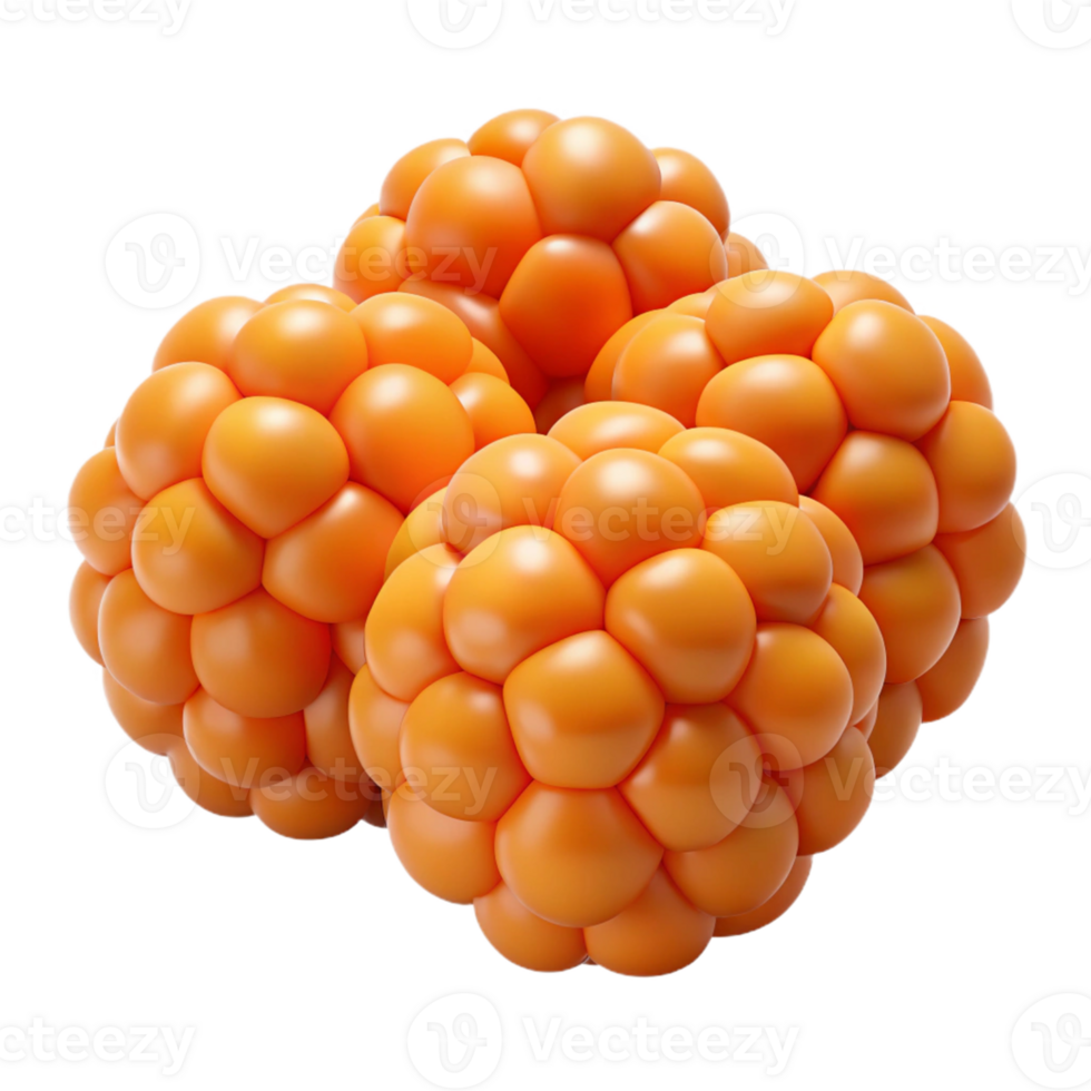 3D Render of Cloudberries png