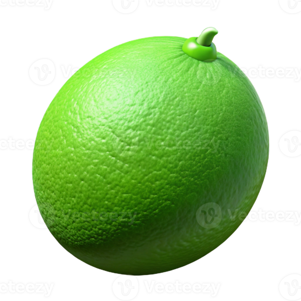 3D Render of a Lime Fruit png