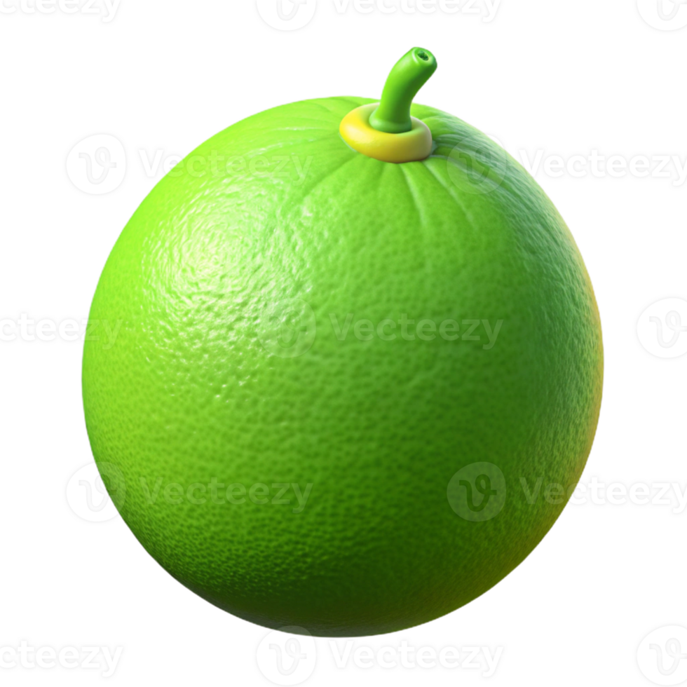 3D Render of a Lime Fruit png