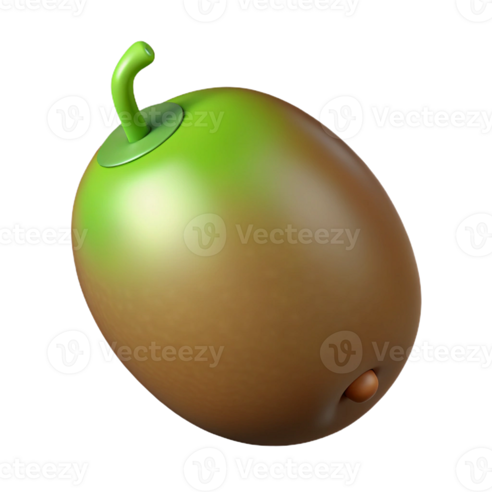 3D Render of a Kiwi Fruit png